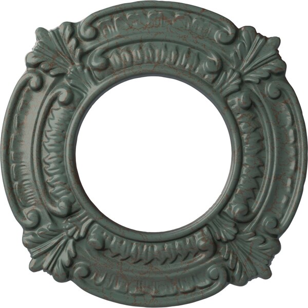 Ekena Millwork Benson Ceiling Medallion (Fits Canopies up to 4 1/8"), 9"OD x 4 1/8"ID x 5/8"P, Cloud Burst Crackle CM09BNCBC - main